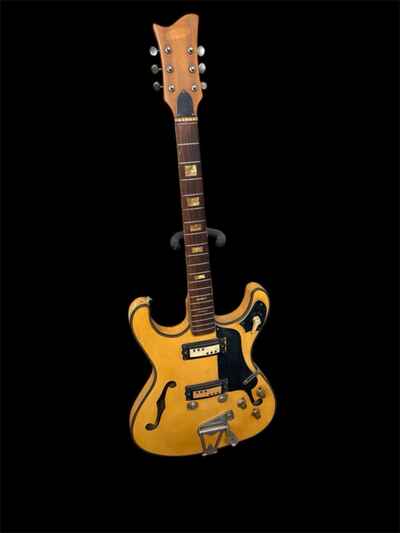 Fandel White Knight Hollowbody Electric Guitar Project 1963 Honey Guitar Brand