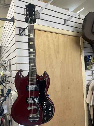 Vintage Japanese SG Style Electric Guitar W / Case