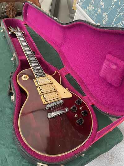 Trades 1976 Gibson Les Paul Custom Usa Electric Guitar Triple Pup