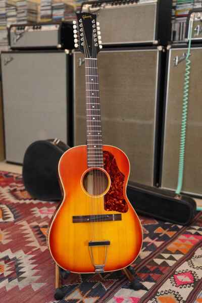 Gibson B-25 12 1966 - Cherry Sunburst w /  Original Case Excellent Condition
