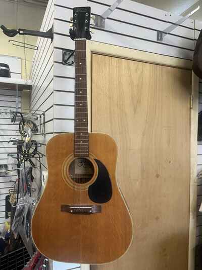 Hondo Vintage Acoustic Guitar Made In Korea W / Hardshell Case