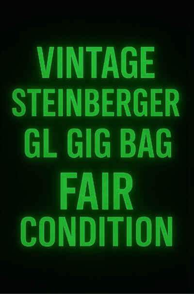 Vintage Steinberger® GL Gig Bag ?? Fair Condition