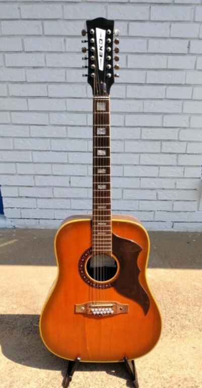 EKO 12 String Acoustic Guitar. Made in Italy w / Case!