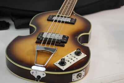 1960s Hofner copy Beatle vintage bass guitar Univox or Tiesco