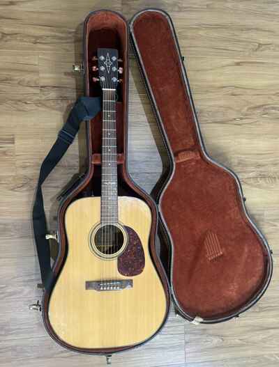 Alvarez Acoustic Electric Guitar Model # 5084 Vintage 1980s Bi Phonic Case Strap