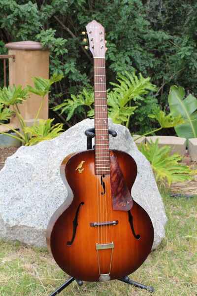 1930s 1940s Lark Junior Archtop Guitar Sunburst Finish