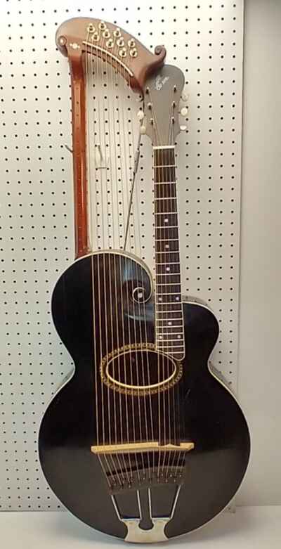 Gibson Style U Harp Guitar, Antique * PLEASE READ FULL DESCRIPTION *