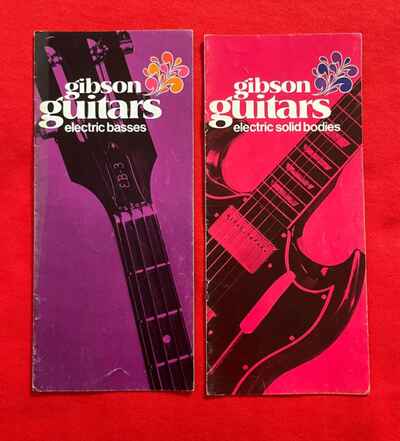VINTAGE GIBSON 2 GUITAR CATALOGS, ELECTRIC BASSES, & ELECTRIC SOLID BODIES 70