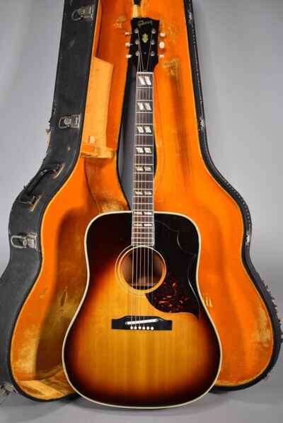 1963 Gibson SJ Country Western Southern Jumbo Sunburst Finish Acoustic Guitar