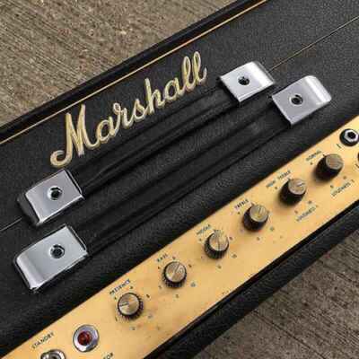 Marshall 1965 JTM45 PINSTRIPE LEATHER STRAP HANDLES 1965 - Black