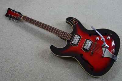 Vintage c. 1960s Matsumoku archtop hollowbody electric guitar, Japan