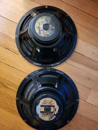 1965 1966 JENSEN C10Q  220506 220617 ORIGINAL CONE PAIR FENDER VIBROLUX REVERB