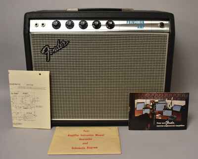1968 Fender Princeton Blackline Drip-Edge 1x10" Combo Amplifier Silverface