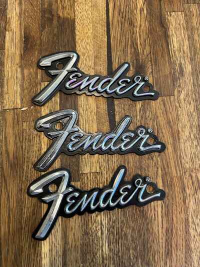 Vintage Fender Amp Emblem Tag Badge   ~ 4 75" Badge from older Amplifier