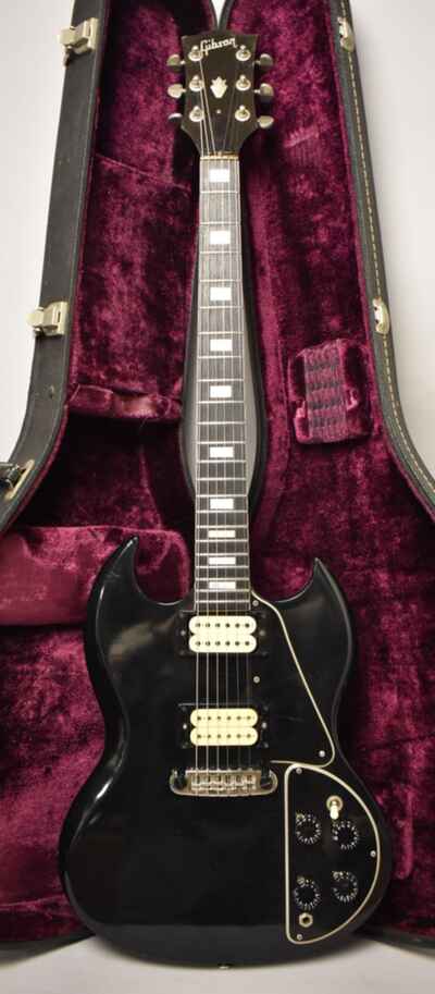 1972 Gibson SG Deluxe Black Refinish w / OHSC