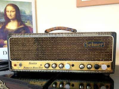 1964 Selmer Truvoice Treble N Bass 50 EL34 Valve Tube Amplifier For Guitar