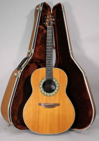 1975 Ovation Balladeer 111-4 Deep Bowl-Back Acoustic Guitar w / OHSC