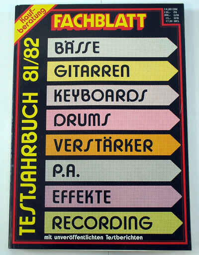 FACHBLATT Test Jahrbuch 1981 / 82 - Synthesizer, E-Gitarren etc. - 294 Seiten!
