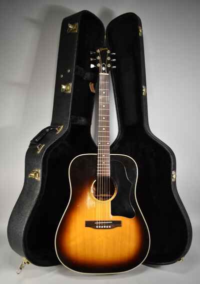 1978 Gibson J-45 Deluxe Electric Acoustic | Tobacco Sunburst W / OHSC