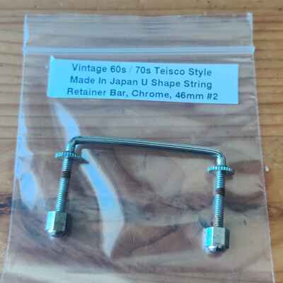 Vintage 60s 70s Teisco Made In Japan Guitar String Tree Retainer Bar 46-48mm #2