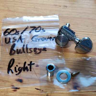 60 / 70s Grover Bullseye Gibson Single Tuner Machine Head Right Hand Side RH E A D