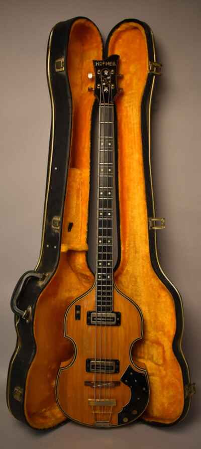 c Early 1970s Hofner G500 / 1 Deluxe Super Beatle Bass Natural w / OHSC