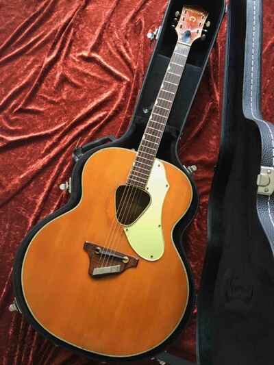 1962 Gretsch G6022 Rancher Jumbo Acoustic Guitar + Case Vintage 60s USA Gibson