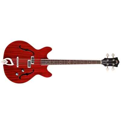 Mint Guild Starfire I Semi-Hollow Body 4-String Bass, Rosewood Fretb, Cherry Red