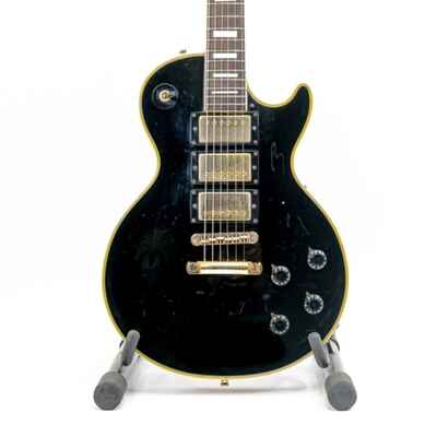 1984 Burny RLC-65 ??57 Model Les Paul Custom ?? Japanese Black Beauty w /  Maxon P / U