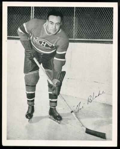 1945-1954 Quaker Oats Hockey Photo HectorToe Blake Autograph Above Skates!