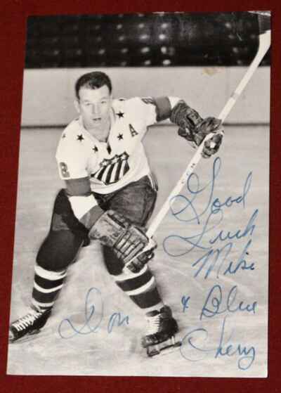 Vintage 1963 Rochester Americans Team Issued Hockey Photo Signed by Don Cherry