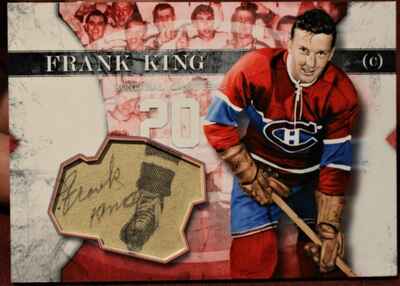 Beautiful Frank King Obscure Montreal Canadiens Custom Autograph Card 1950-51!