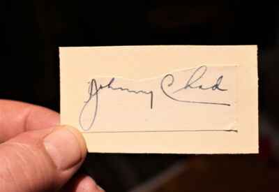 Rare Vintage Johnny Chad Chicago Blackhawks 1939-46 Autograph dec 1970!