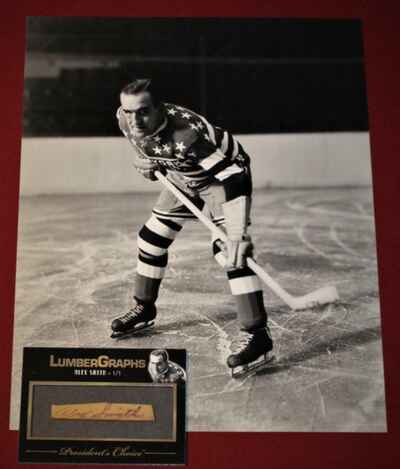 Rare Alex Smith 1920s Ottawa Senators Boston Bruins Signed Lumbergraph Dec 1963!