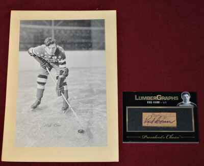 Rare Maitland Red Conn 1930s New York Americans Signed Lumbergraph Card dec 1964