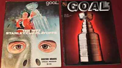 Lot of 7 1974-1980 NHL Stanley Cup Playoff All Star Game Hockey Programs Gretzky