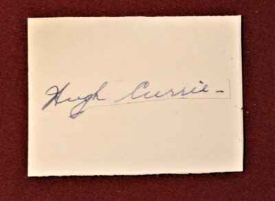 Vintage Hugh Currie 1 Game Montreal Canadiens 1950-51 Signed Autograph dec !