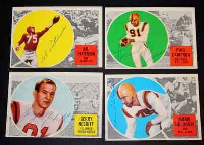 Lot of 17 1960 Topps CFL Football Signed Cards High Grade + 1965 Joe Kapp