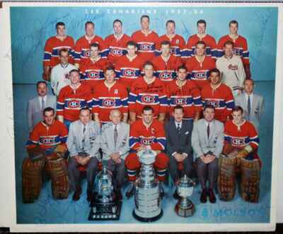 1957 Montreal Canadiens Molson Photo Signed x16 Toe Blake Beliveau Doug Harvey!