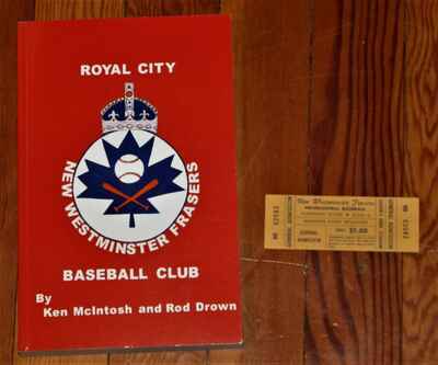 Obscure New Westminster Frasers Baseball Ticket Signed Book One Season Only 1974