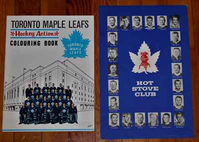 Vintage 1964 Toronto Maple Leafs Coloring Book Hot Stove Club Menu Dave Keon !