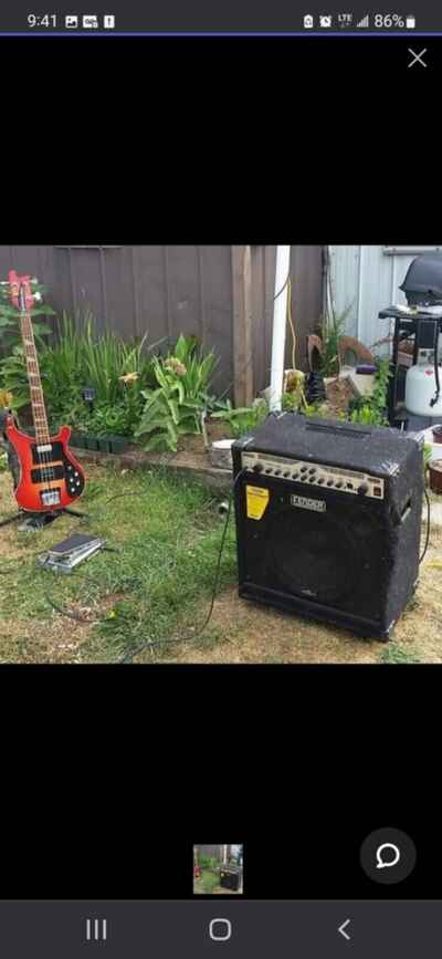 1974 Rickenbacker + Fender Bass Amp + Peavey Cabinet + Morely Wah + Epiphone