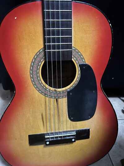 1960s acoustic guitar sunburst