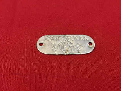 Vintage 1950s USA MAGNATONE LAP STEEL Guitar Serial Plate Badge Part