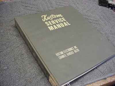 Kustom amplifier service  manual 1970s book III original loaded with schematics