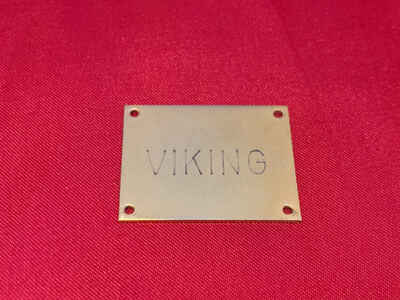 GRETSCH Viking Guitar PegHead BADGE Plate Part Original Vintage USA 1960s