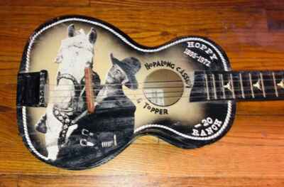 Vintage Hopalong Cassidy Topper Hoppy Ranch Guitar Wood Limited Edition #2941