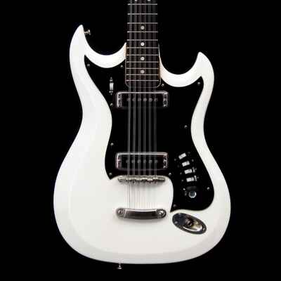 Hagstrom 12 String Electric Guitar, White, Hardshell Case
