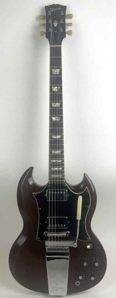 1970 / 1971 Gibson SG Standard, Large Guard, walnut, Maestro Vibrola, very nice!