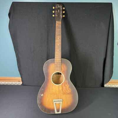 Vintage 1960??s Chris Adjusto Natural Wooden Acoustic Guitar Made In USA